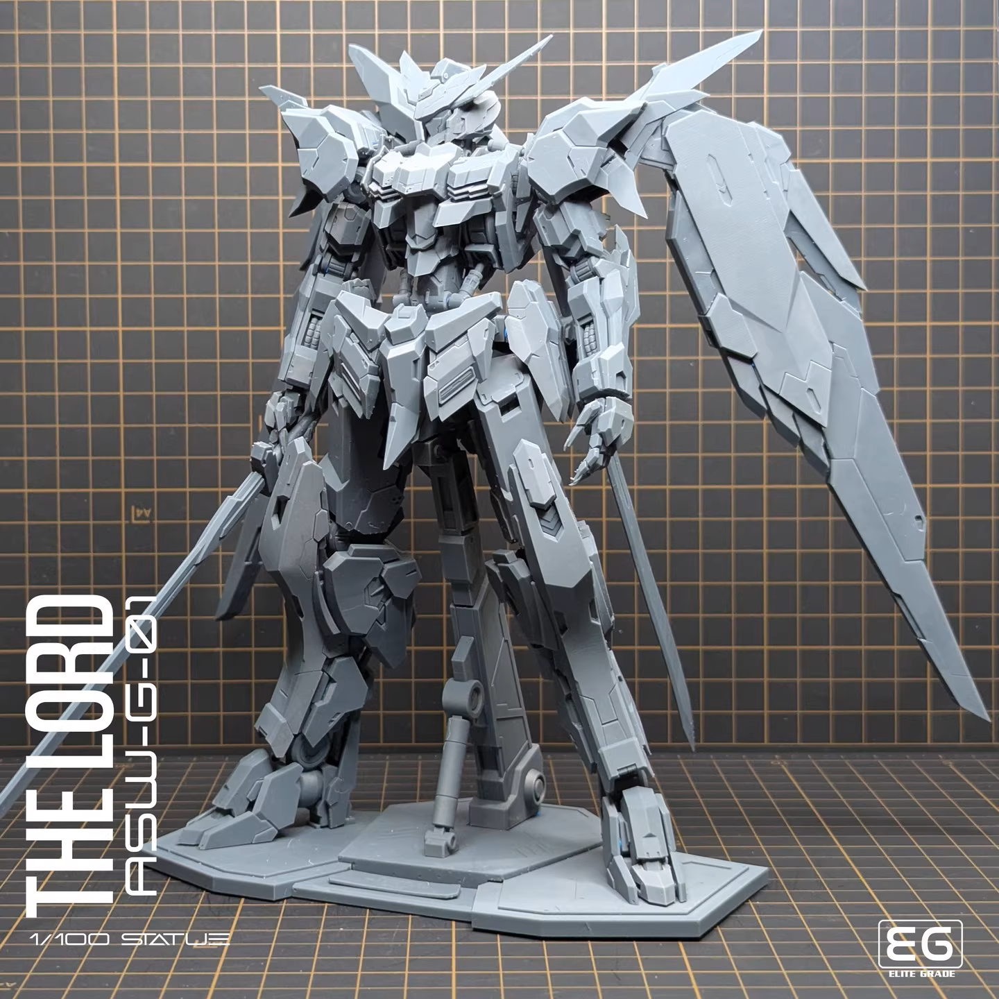 Mechanical robot model on a grid background with 'The Lord' branding.