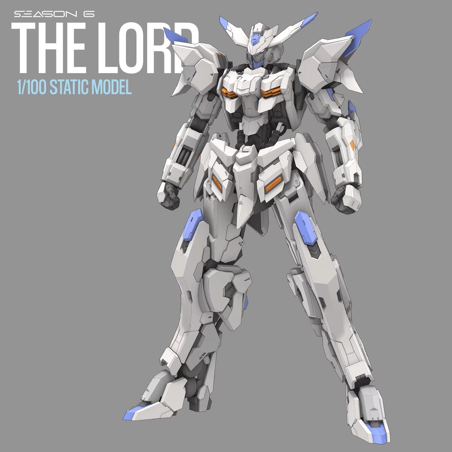 Mechanical robot model on a gray background with text 'The Lord' and 'Season 6'.