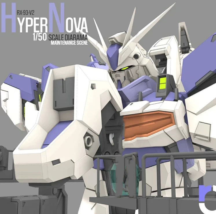 Gundam Hyper Nova Diorama Maintenance Scene 3D Stl Files, Design for 3D Printers