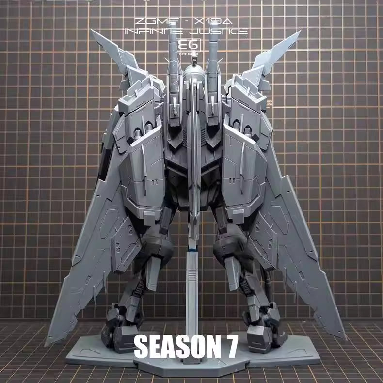 Mechanical figure with 'Season 7' text on a grid background