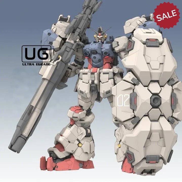Model of a robot with a large weapon, featuring Ultra Grade branding.