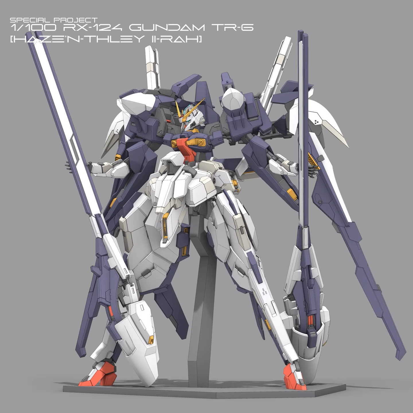 Gundam TR-6 Haze'n-thley II-Rah 3D Stl Files, 1/100 3D Printable