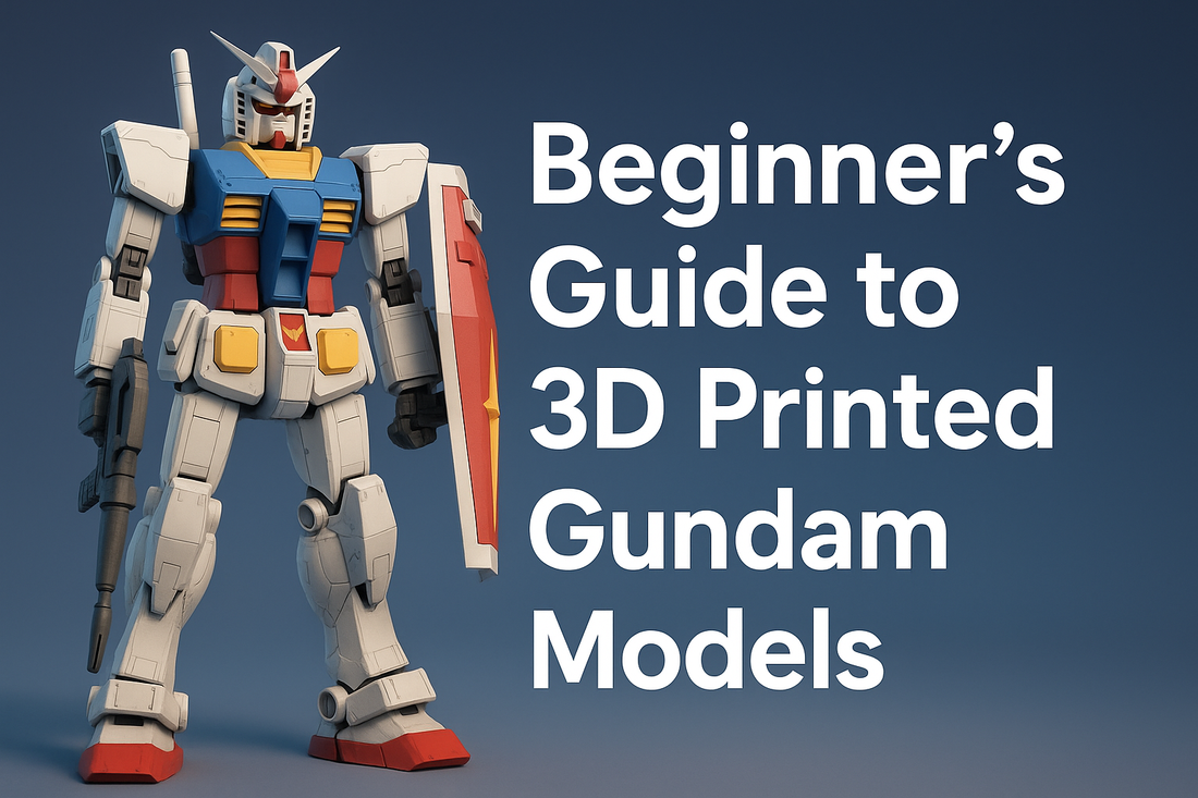 3D printed Gundam STL model showcase