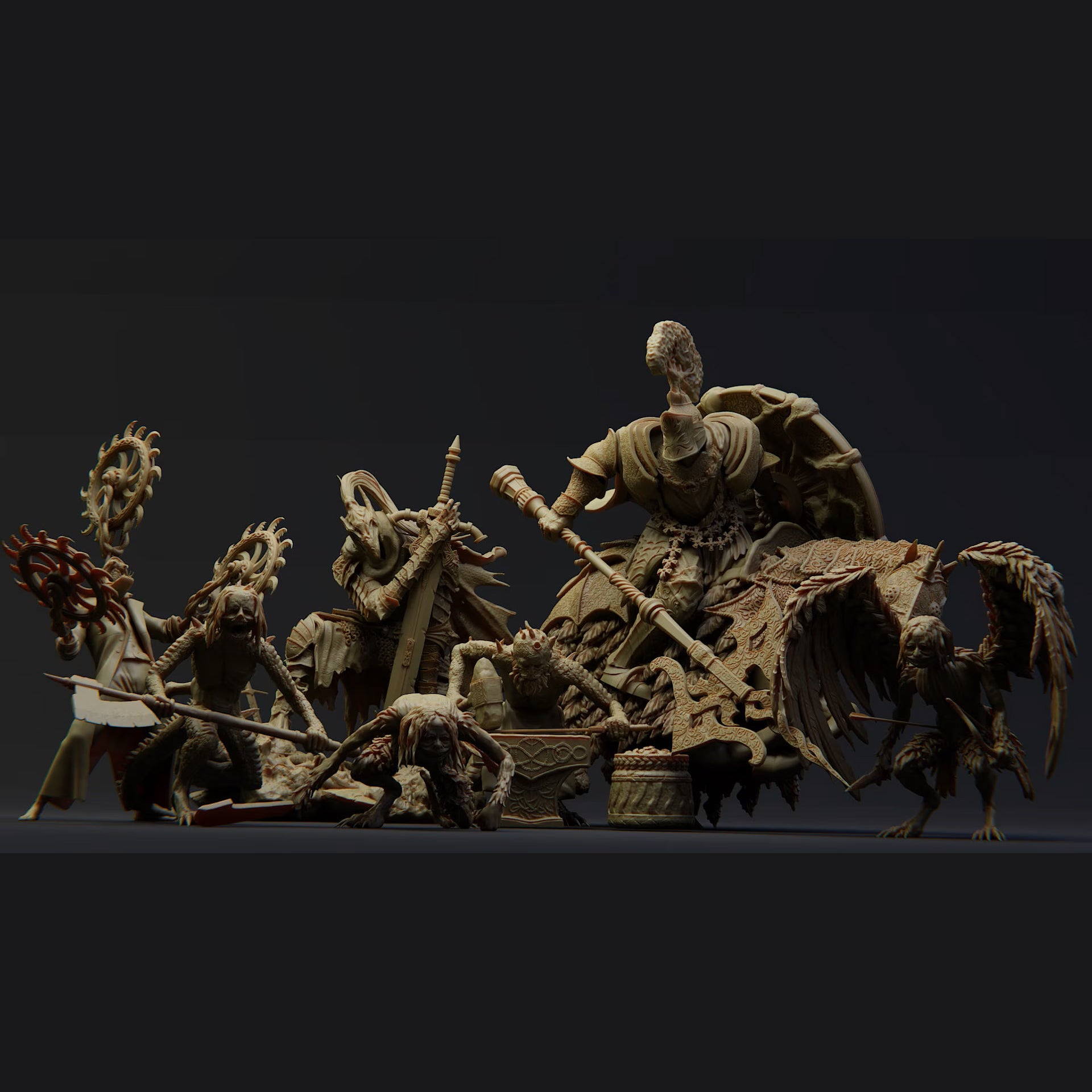 Set of 4 Elden Ring Characters 3D Printing Stl Files