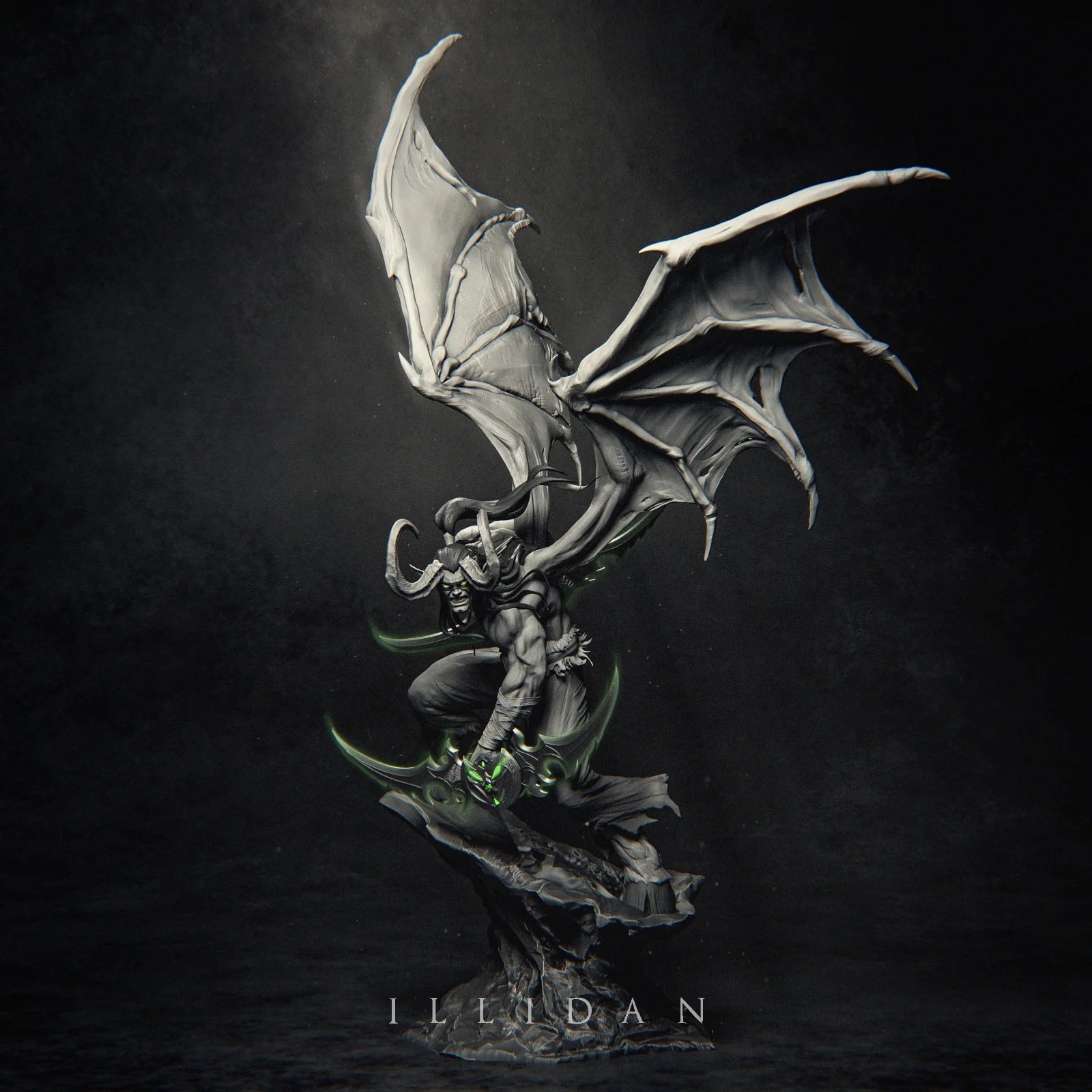 WOW Illidan 1/6 Scale (Pre-support) 3D Printing Stl Files