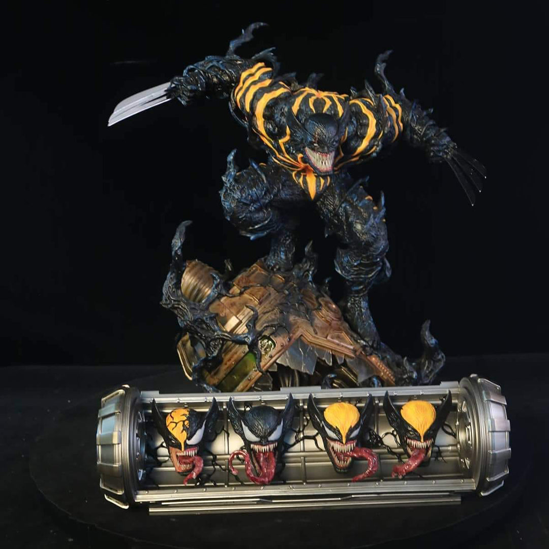 Comic book superhero figure with a dark background