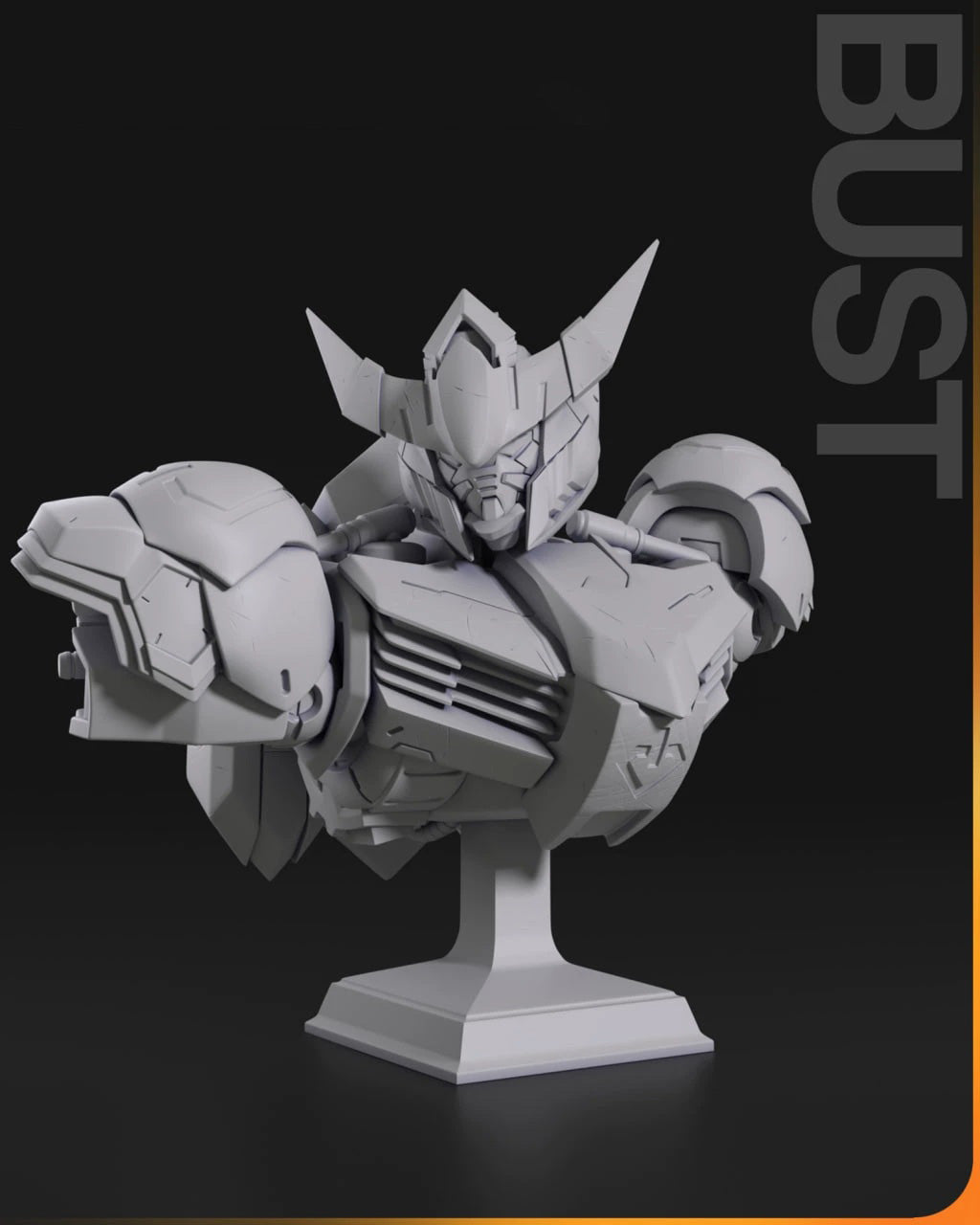 Gundam Barbatos with Bonus Gundam Bust 3D Stl Files, 3D Printable Statue Design