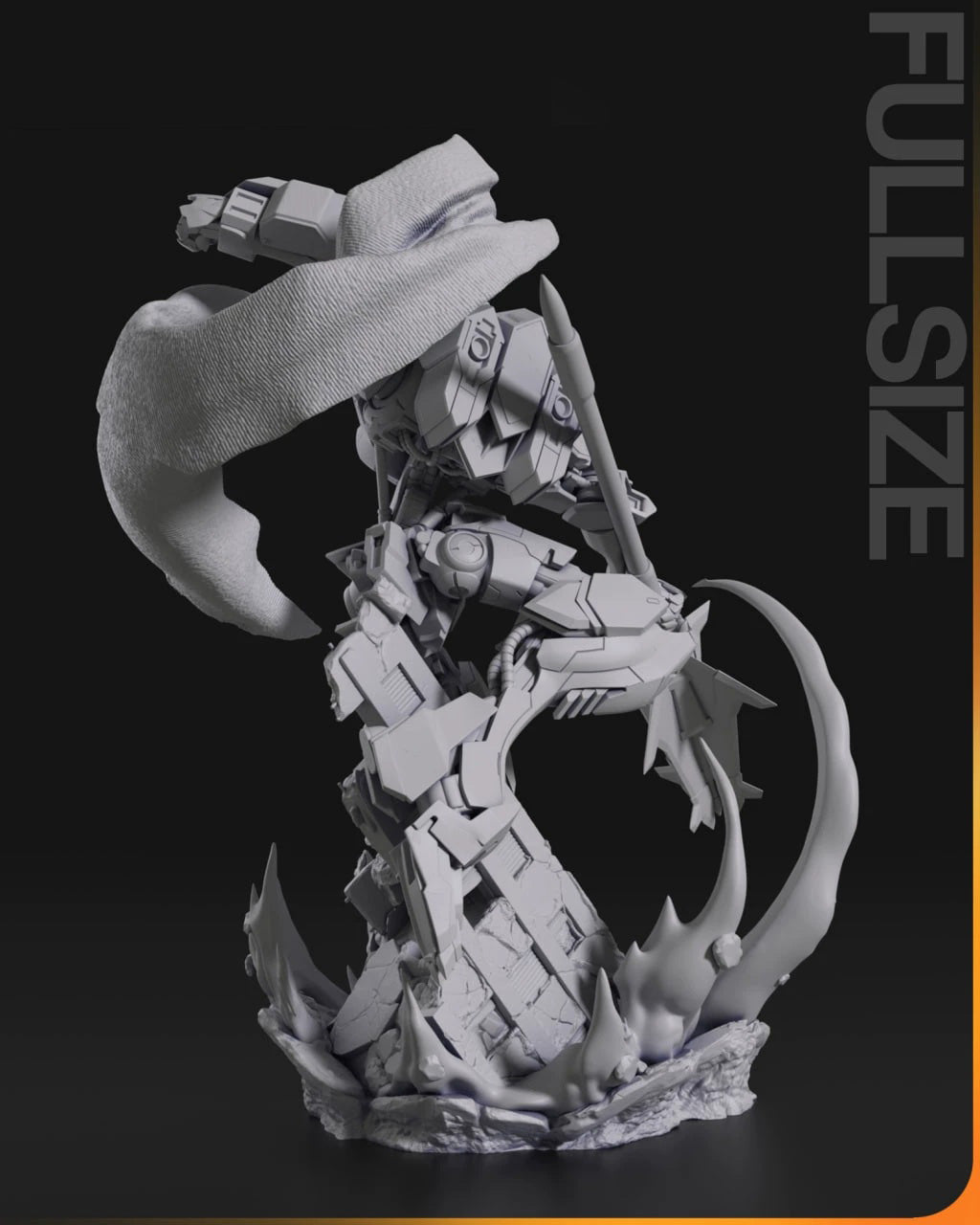 Gundam Barbatos with Bonus Gundam Bust 3D Stl Files, 3D Printable Statue Design