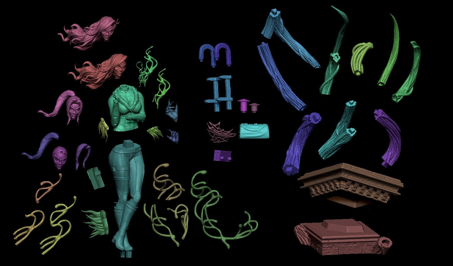 Glowing, abstract organic shapes on a black background