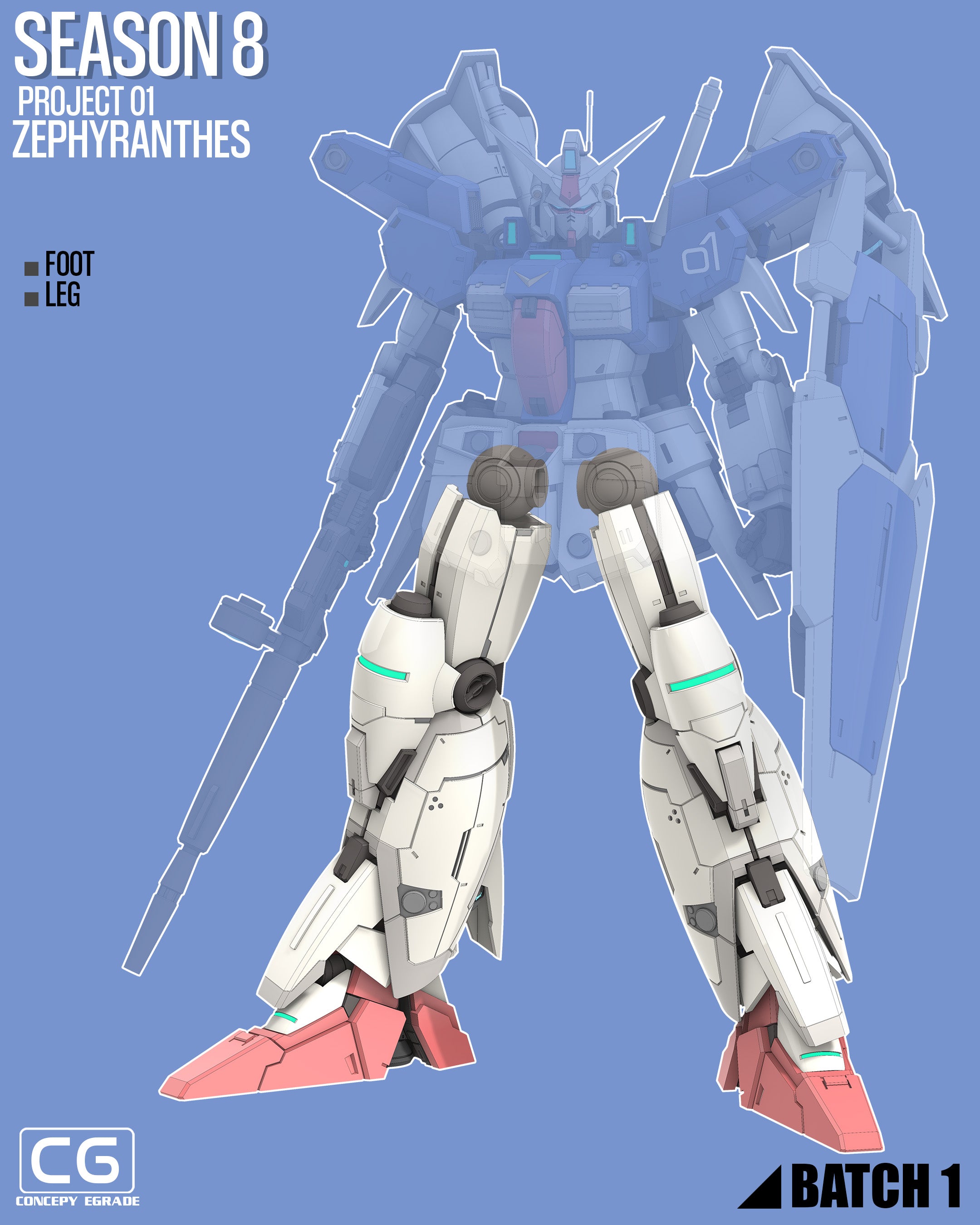 ガンダムザク 1/100スケール 組み立て説明書付き STLファイル