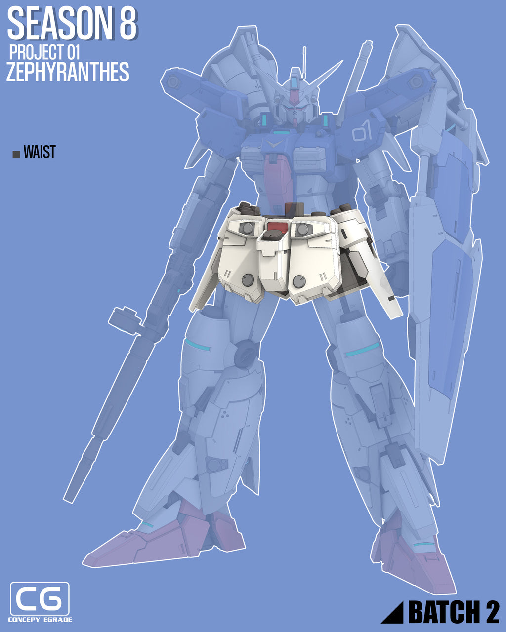 Gundam Zaku, échelle 1/100 avec instructions de montage (fichiers STL)