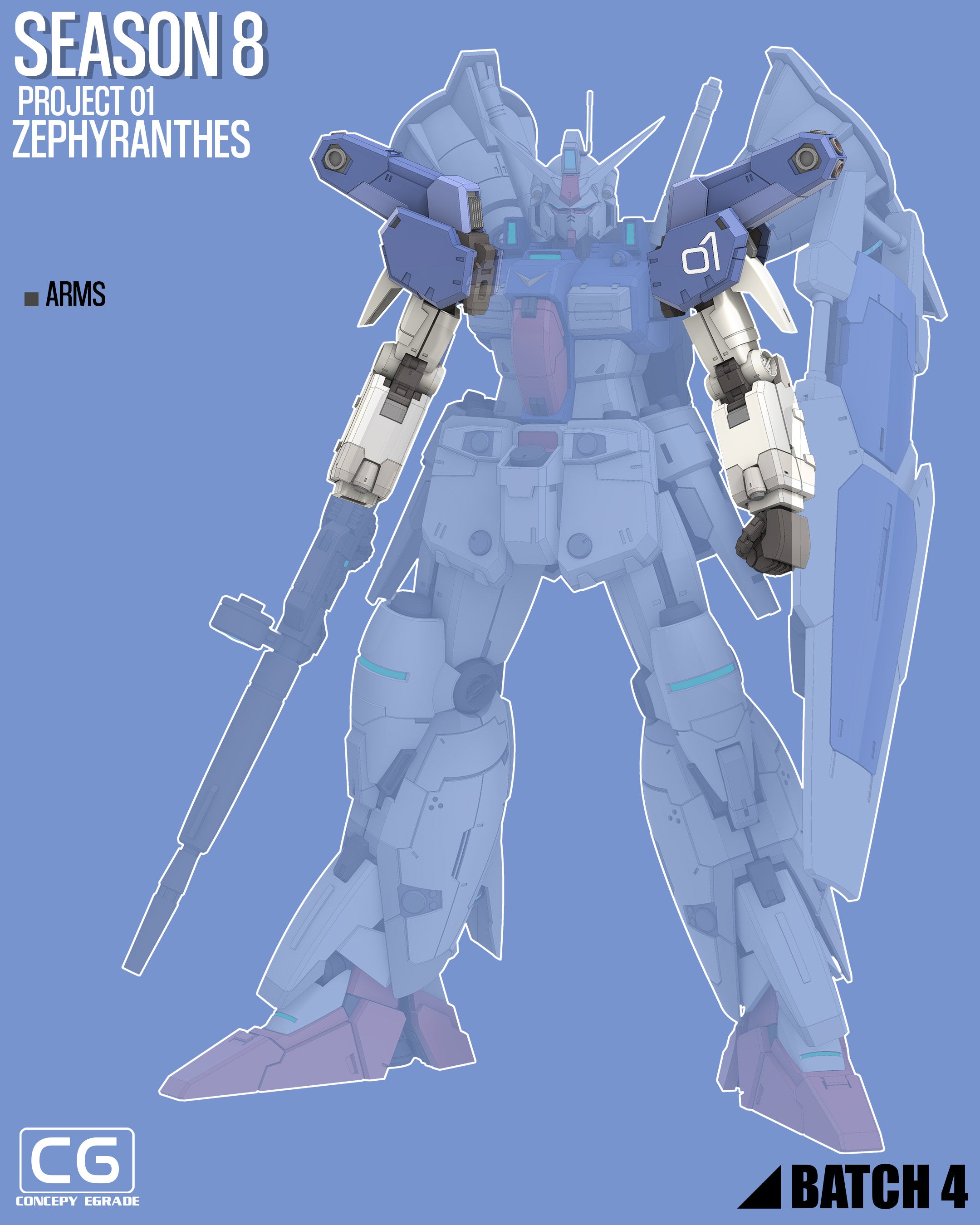 Gundam Zaku, échelle 1/100 avec instructions de montage (fichiers STL)