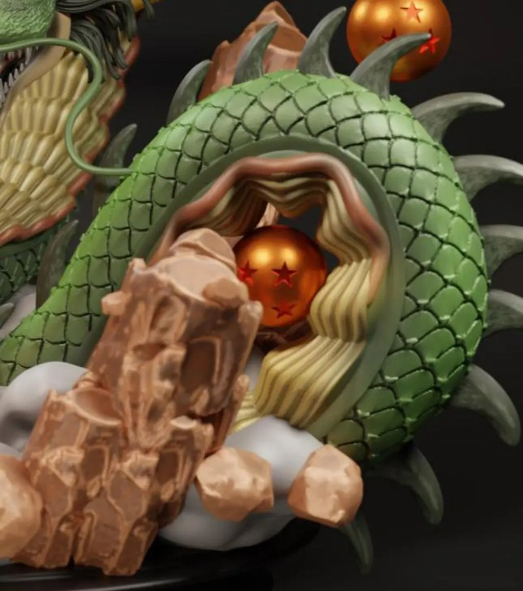 Close-up of a dragon-like creature with a glowing orange orb inside its mouth on a dark background.