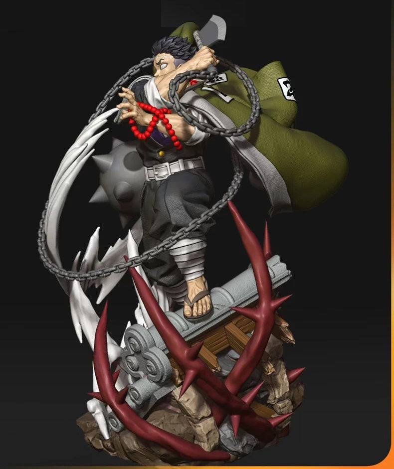 Statue of a character with a dark background