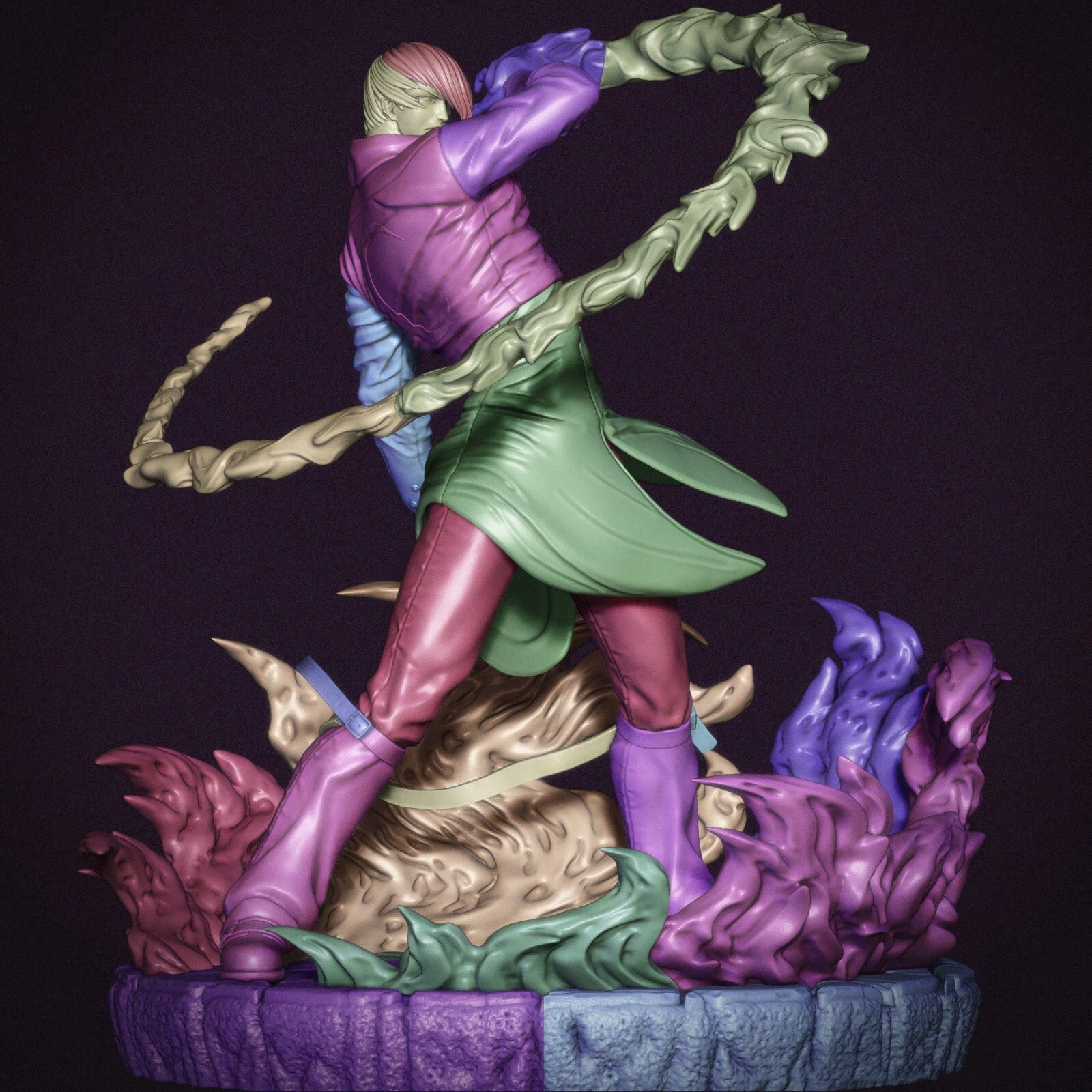 KOF Lori Yagami Statue 3D STL File (Split), 3D Printable Model Design