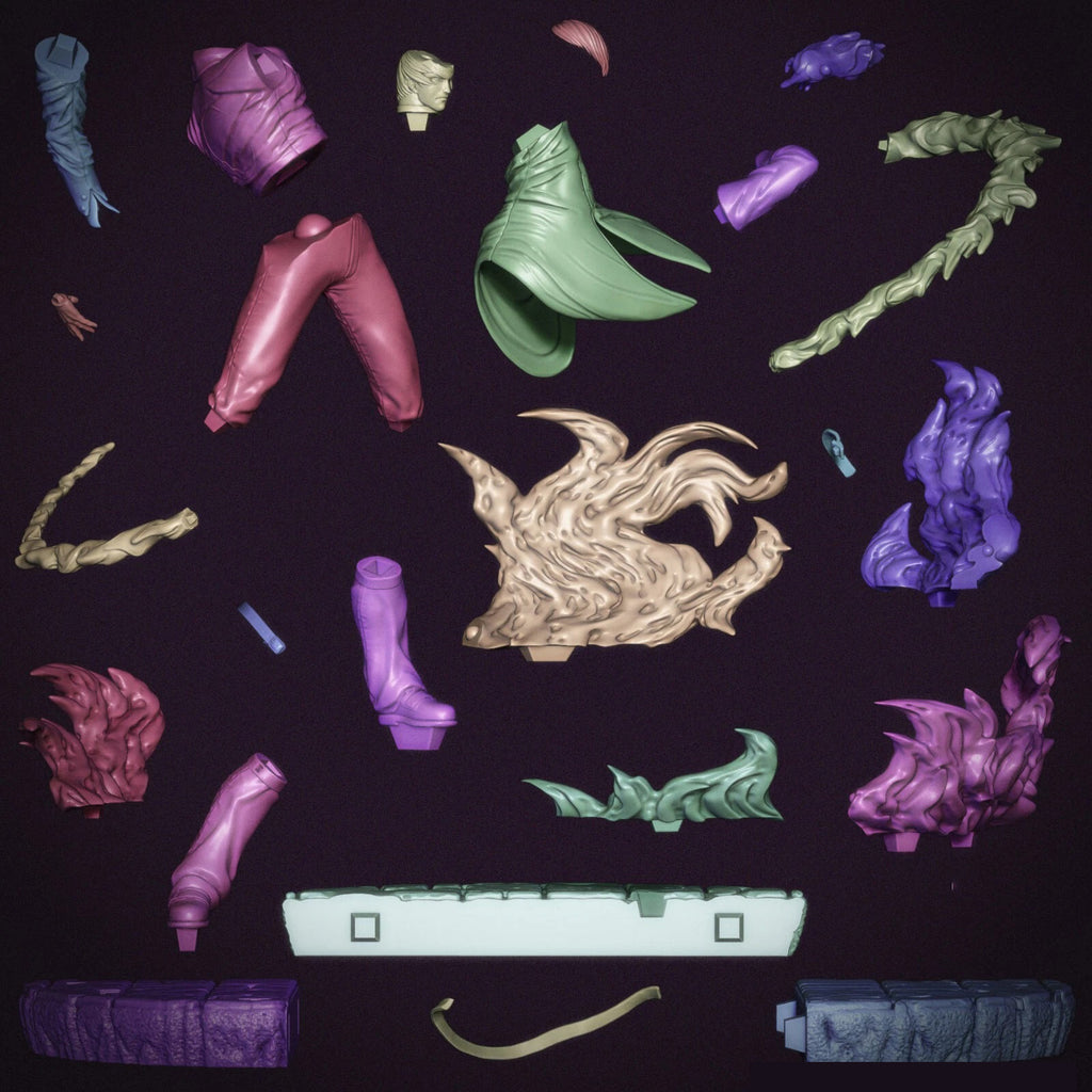 KOF Lori Yagami Statue 3D STL File (Split), 3D Printable Model Design