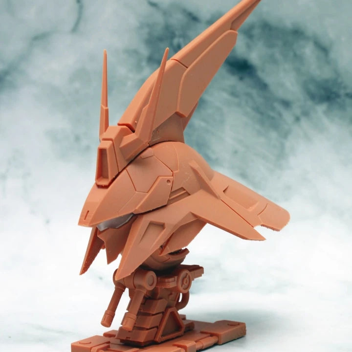 Model kit of a mechanical creature on a white background