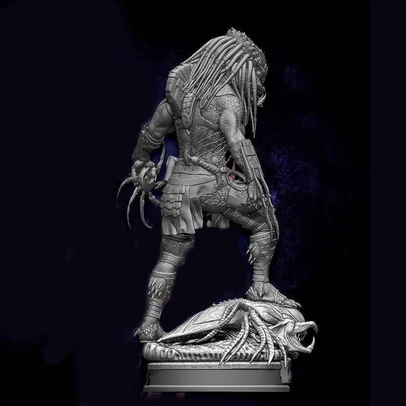 Statue of a creature with a dark background