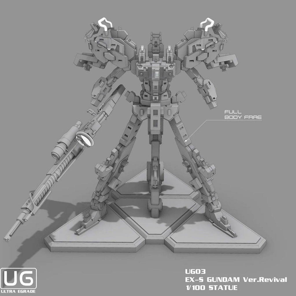 Model kit of a robot with detailed design on a gray background