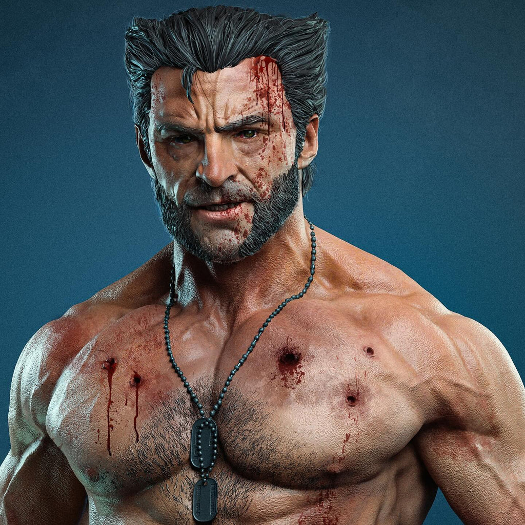 X-Men Wolverine 3D STL Files (Supported & Unsupported), 3D Printable Movie Comic Statue Design
