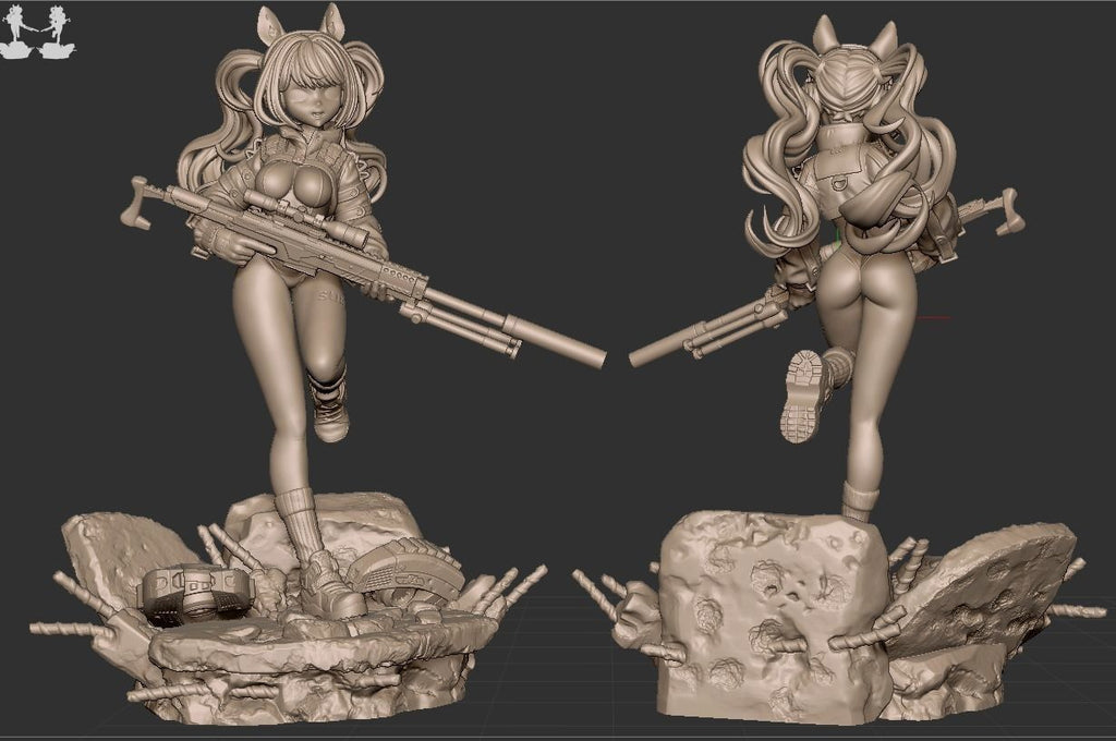Alice - Nikke Goddess Of Victory 3D STL File, 3D Printing Statue Design