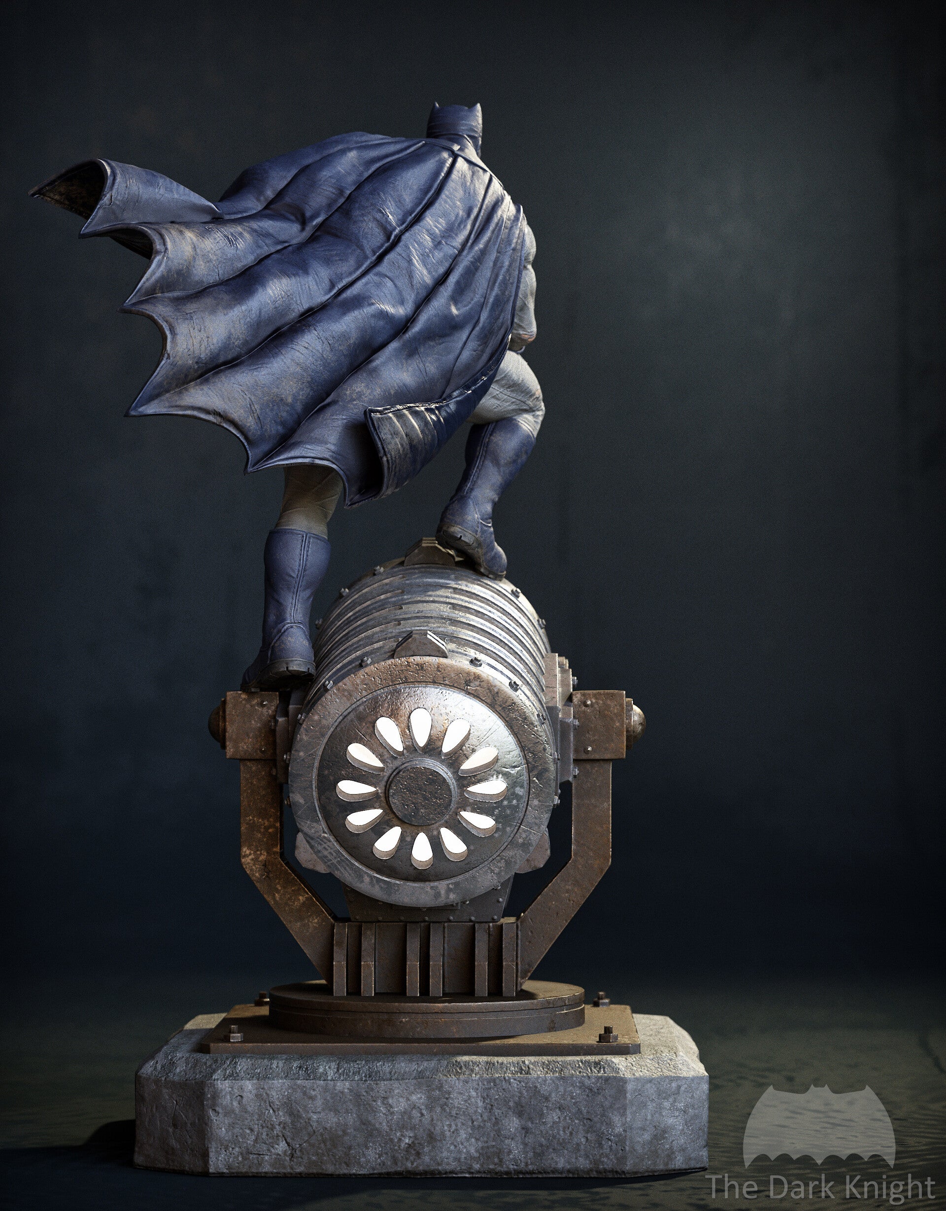 Batman on Bat Signal Figure 3D STL File | The Dark Knight 3D Printable Model