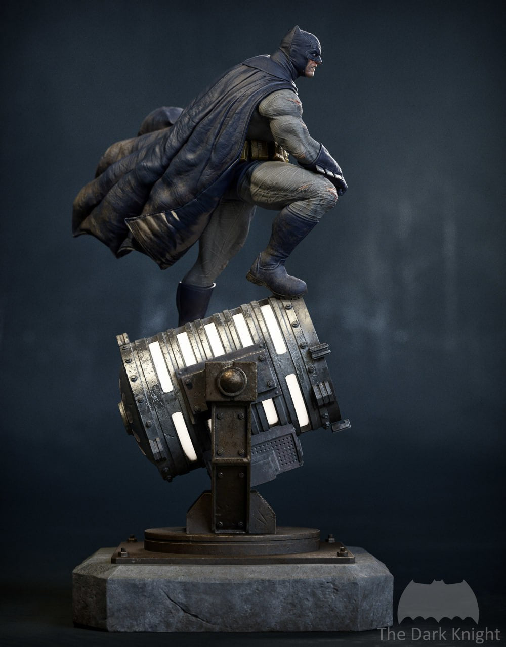Batman on Bat Signal Figure 3D STL File | The Dark Knight 3D Printable Model