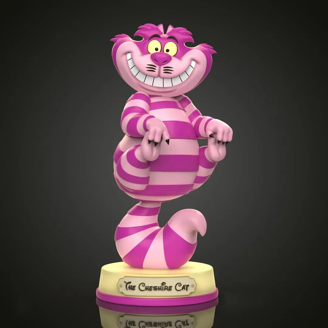 The Cheshire Cat - Alice in Wonderland 3D STL Files, Printable Model Design