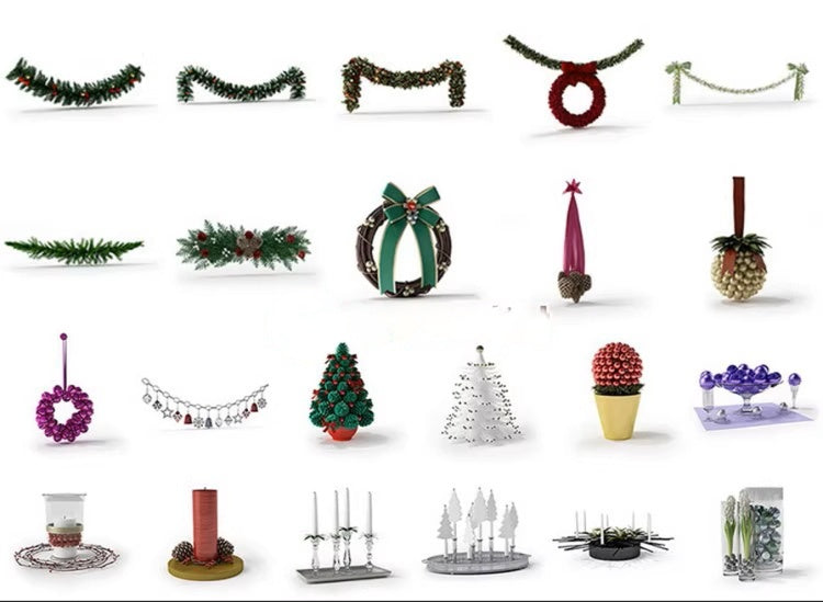 christmas decorations elements