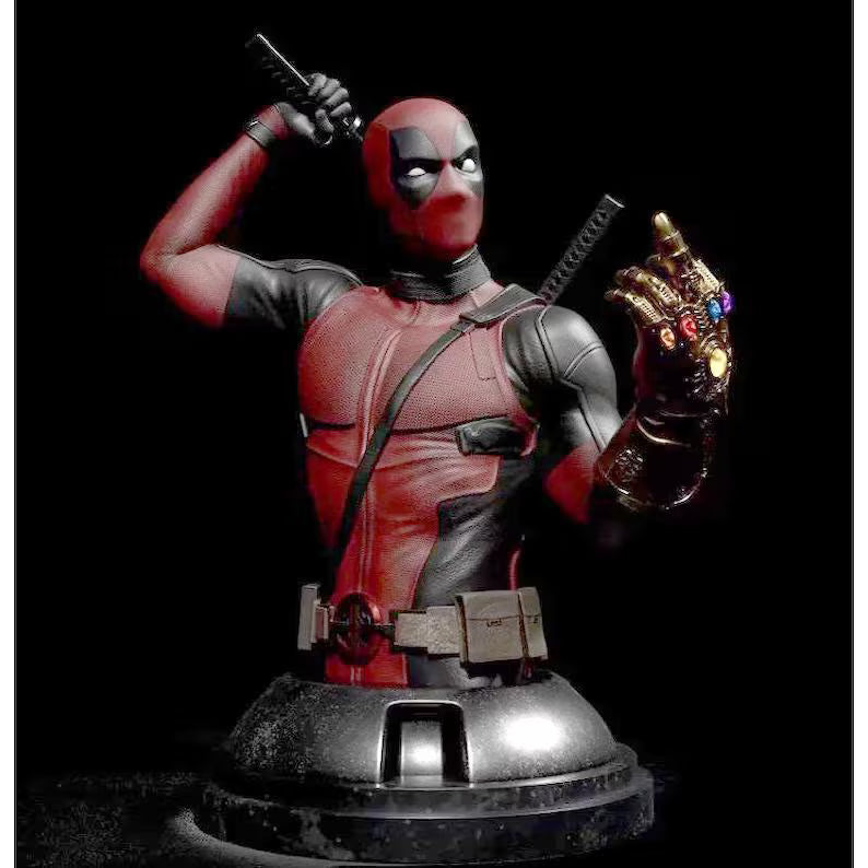 Deadpool Tl Deadpool Bust with Infinity Gauntlet STL File | 3D Printable Model ...