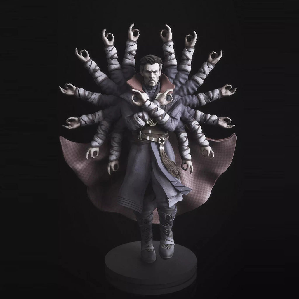 Figurine with multiple arms on a dark background