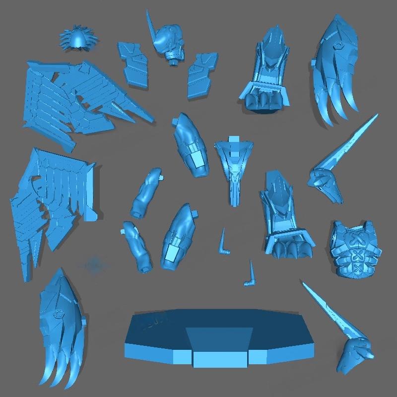 Dragon Warrior War Dragon 3D Printing Statue STL Files, 3D Printable Model Design