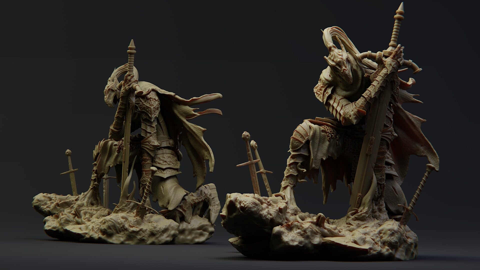 Set of 4 Elden Ring Characters 3D Printing Stl Files