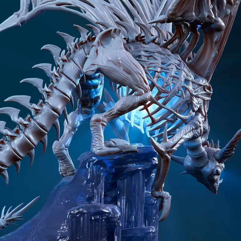 Frost Wyrm Statue 3D Stl Files, 3D Printable Model Design