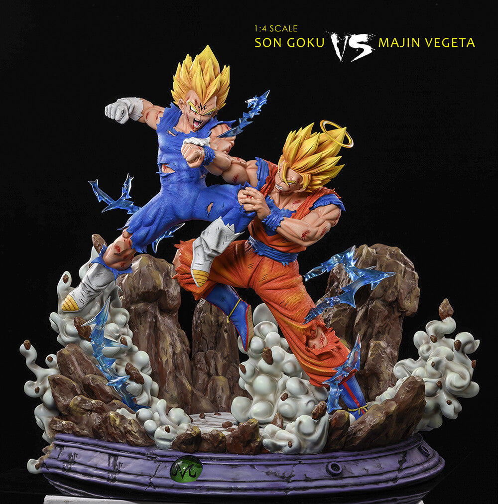 Goku vs Majin Vegeta, Dragon Ball Statue 3D Printing STL File, 3D