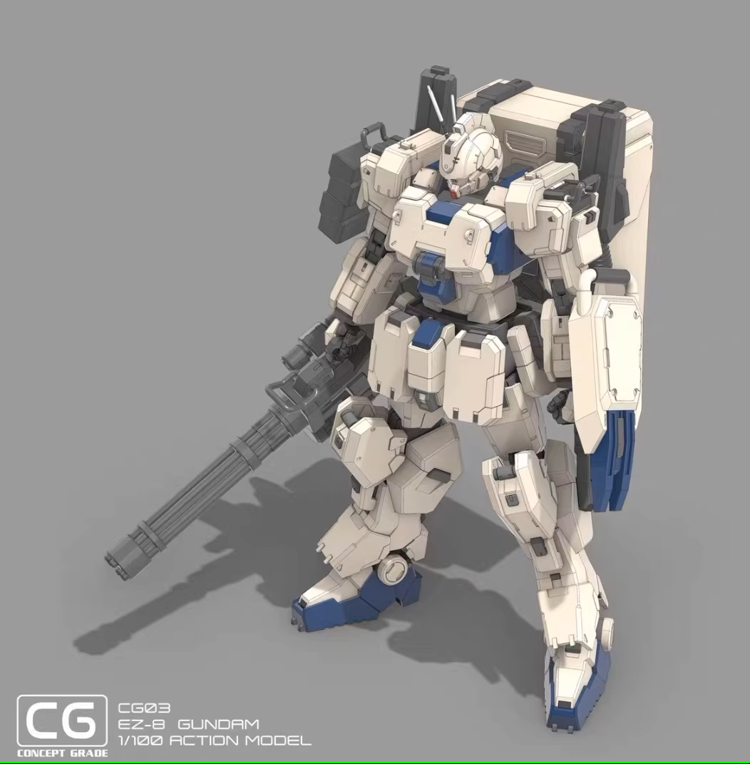 Gundam RX-79 EZ8 3D Stl Files, 1/100 3D Printable Statue Design with Assembly Instruction