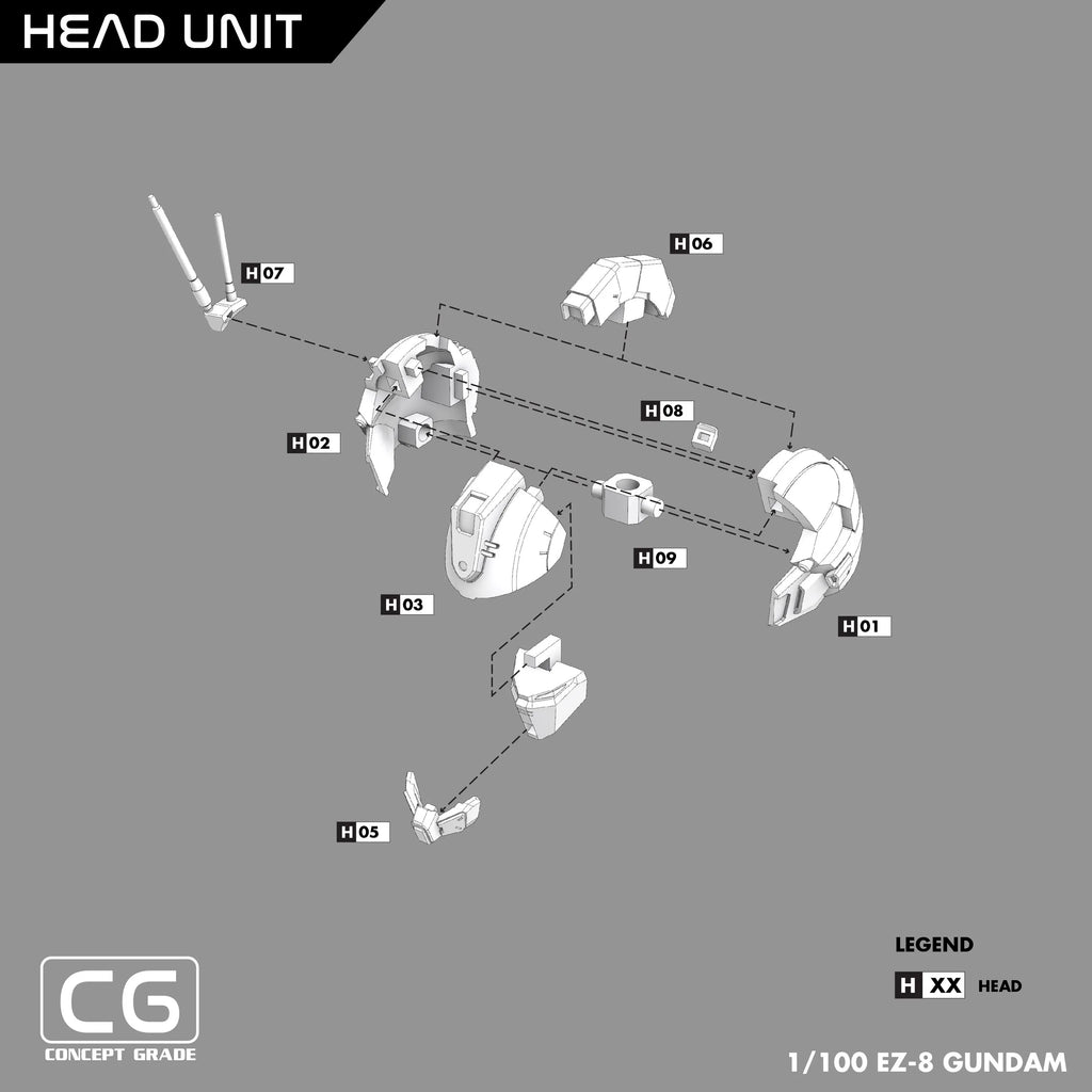 ガンダムザク 1/100スケール 組み立て説明書付き STLファイル