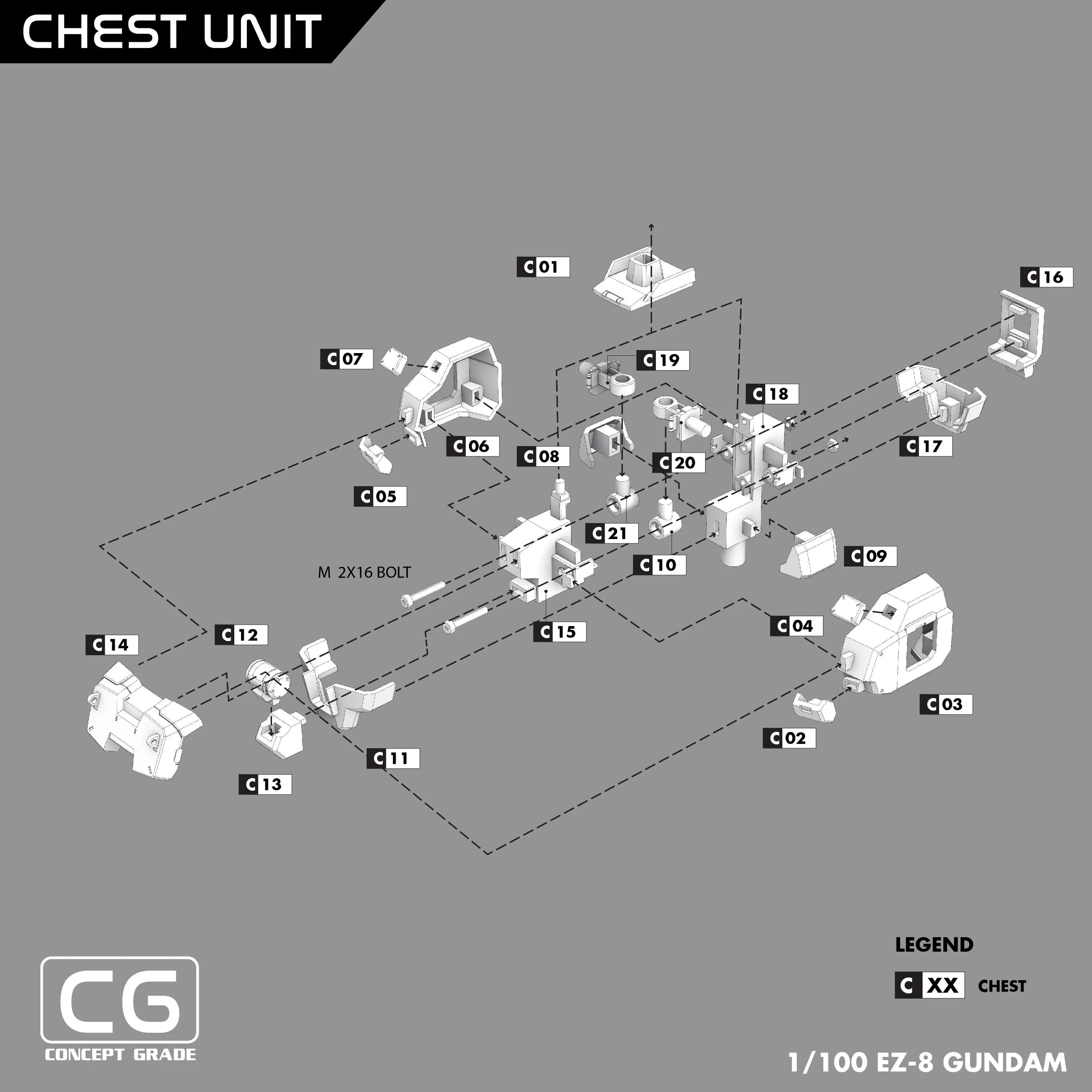 Gundam RX-79 EZ8 3D Stl Files, 1/100 3D Printable Statue Design with Assembly Instruction