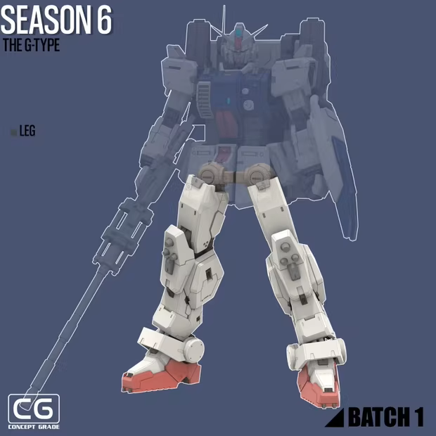 Gundam RX79 G-Type 3D Stl Files, 1/100 3D Printable Statue Design with Assembly Instruction