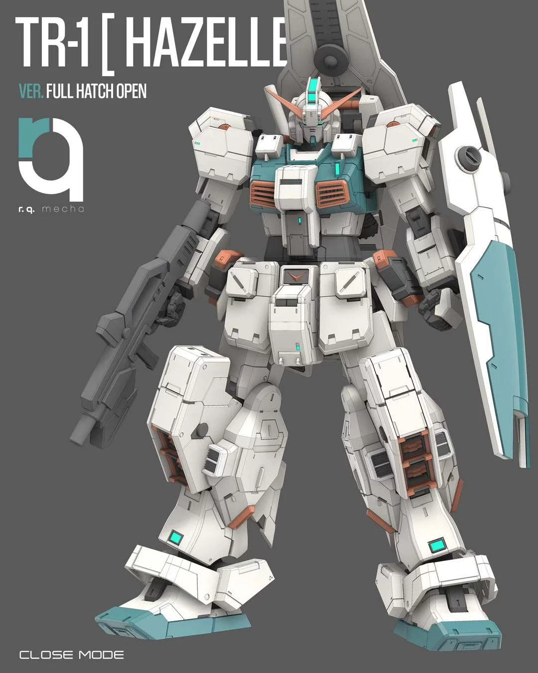 Gundam Hazelle 1/100 3D Stl Files, 3D Printable Statue Design with Assembly Instruction