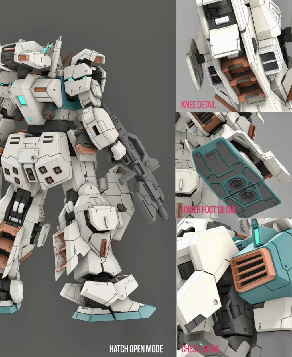 Gundam Hazelle 1/100 3D Stl Files, 3D Printable Statue Design with Assembly Instruction