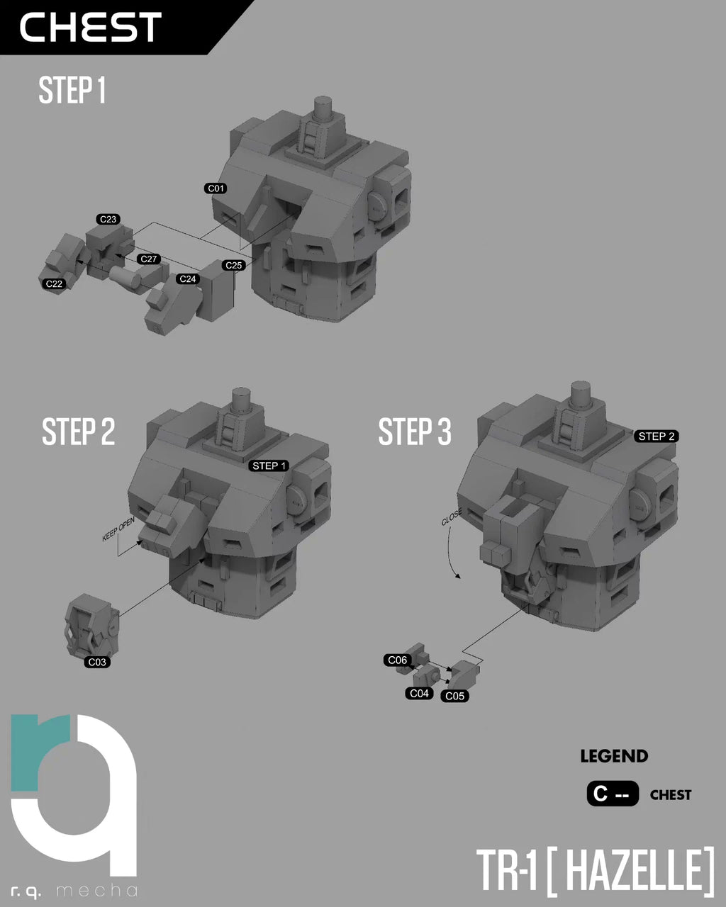 Gundam Hazelle 1/100 3D Stl Files, 3D Printable Statue Design with Assembly Instruction