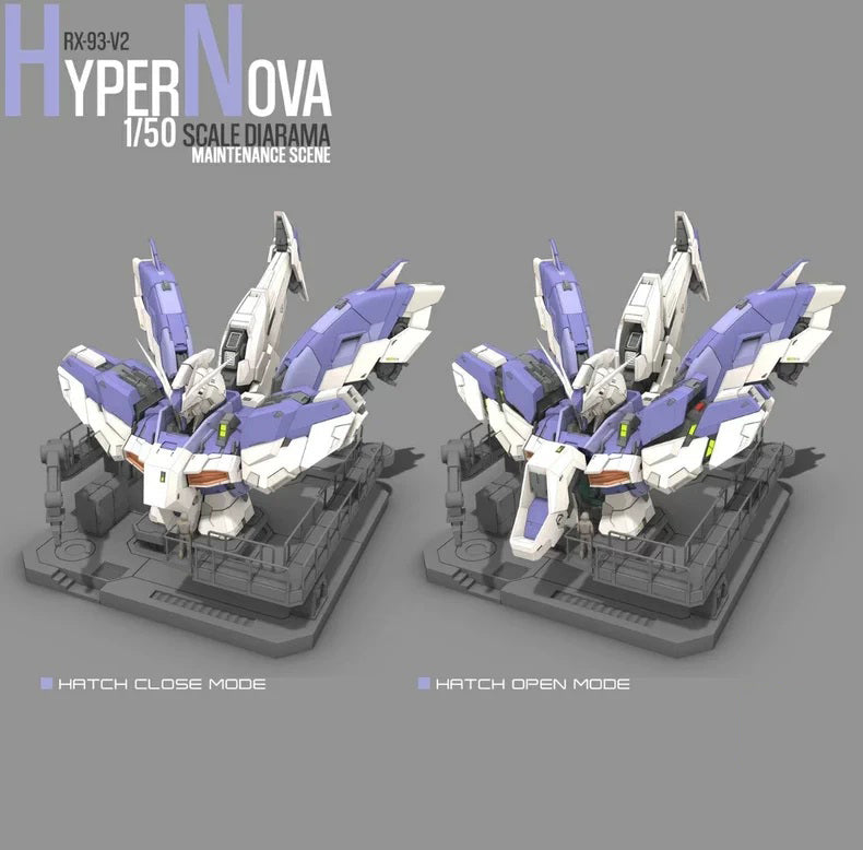 Gundam Hyper Nova Diorama Maintenance Scene 3D Stl Files, Design for 3D Printers