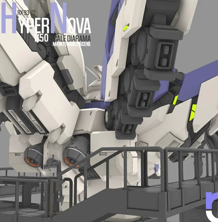 Gundam Hyper Nova Diorama Maintenance Scene 3D Stl Files, Design for 3D Printers