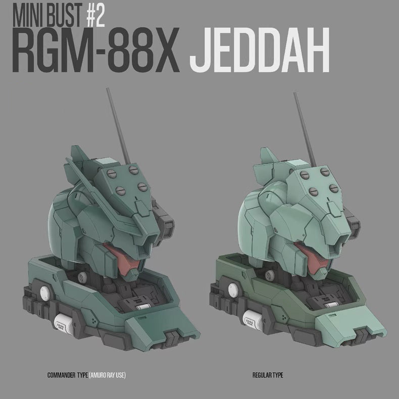 Gundam Jeddah Bust 3D Stl Files, 3D Printable Model with Assembly Instruction
