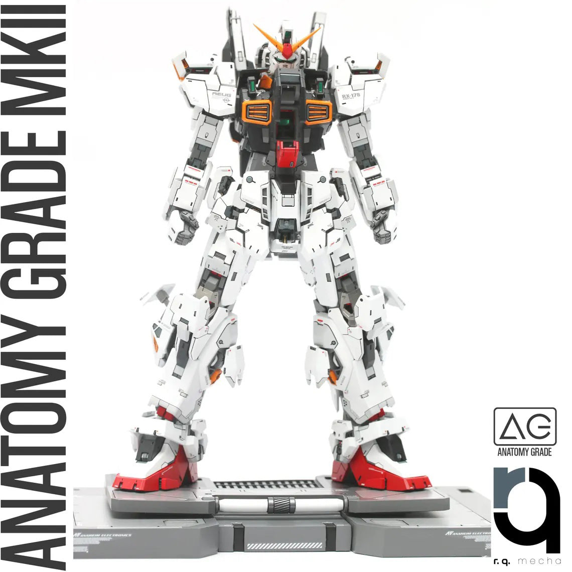 Model of a robot with 'Anatomy Grade MKII' branding on a white background