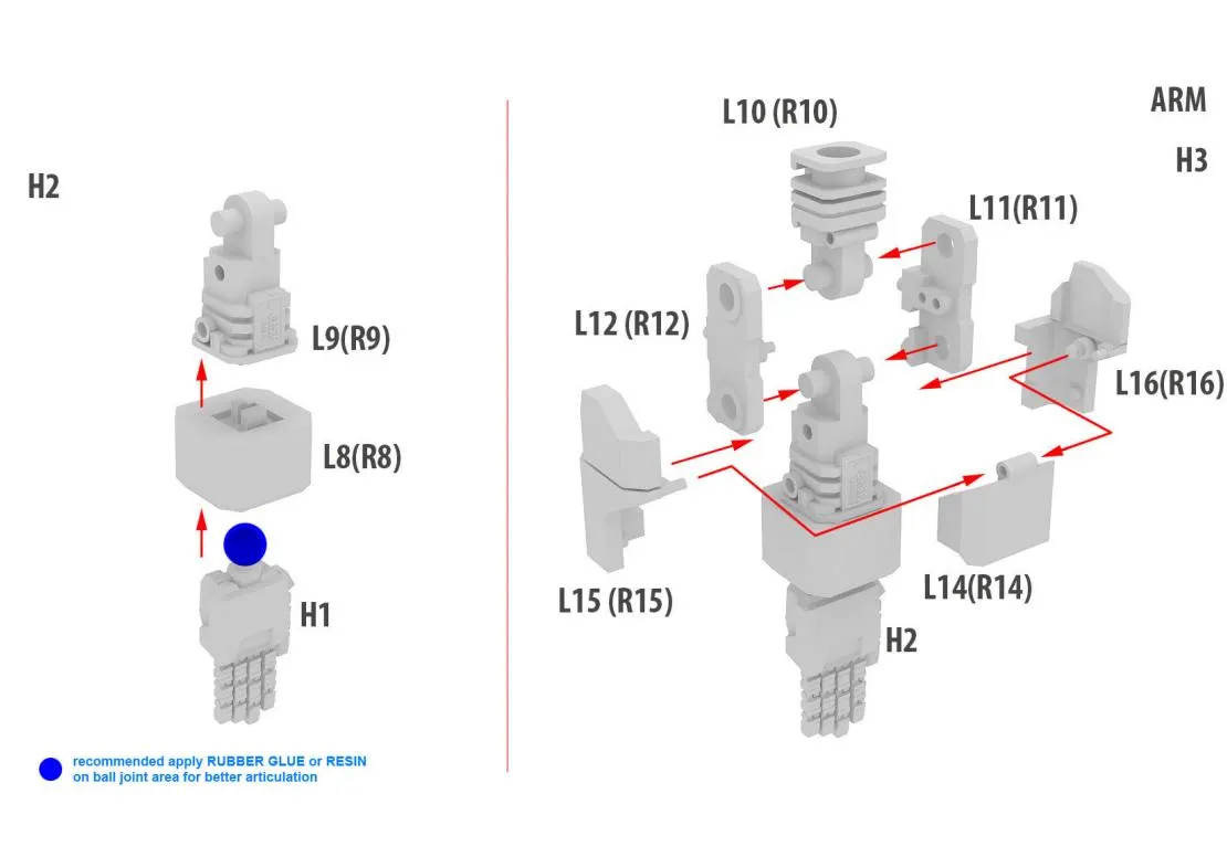 Gundam RX-78-2 3D model Assembly Instruction
