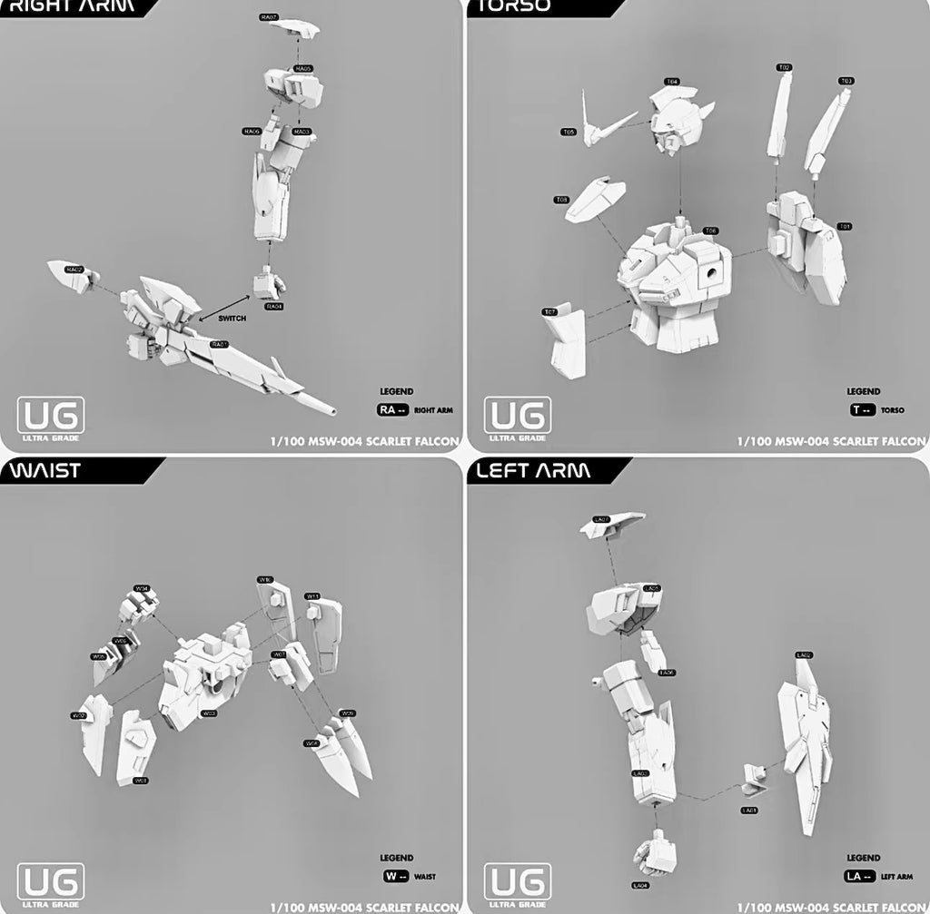 Gundam Zaku, échelle 1/100 avec instructions de montage (fichiers STL)