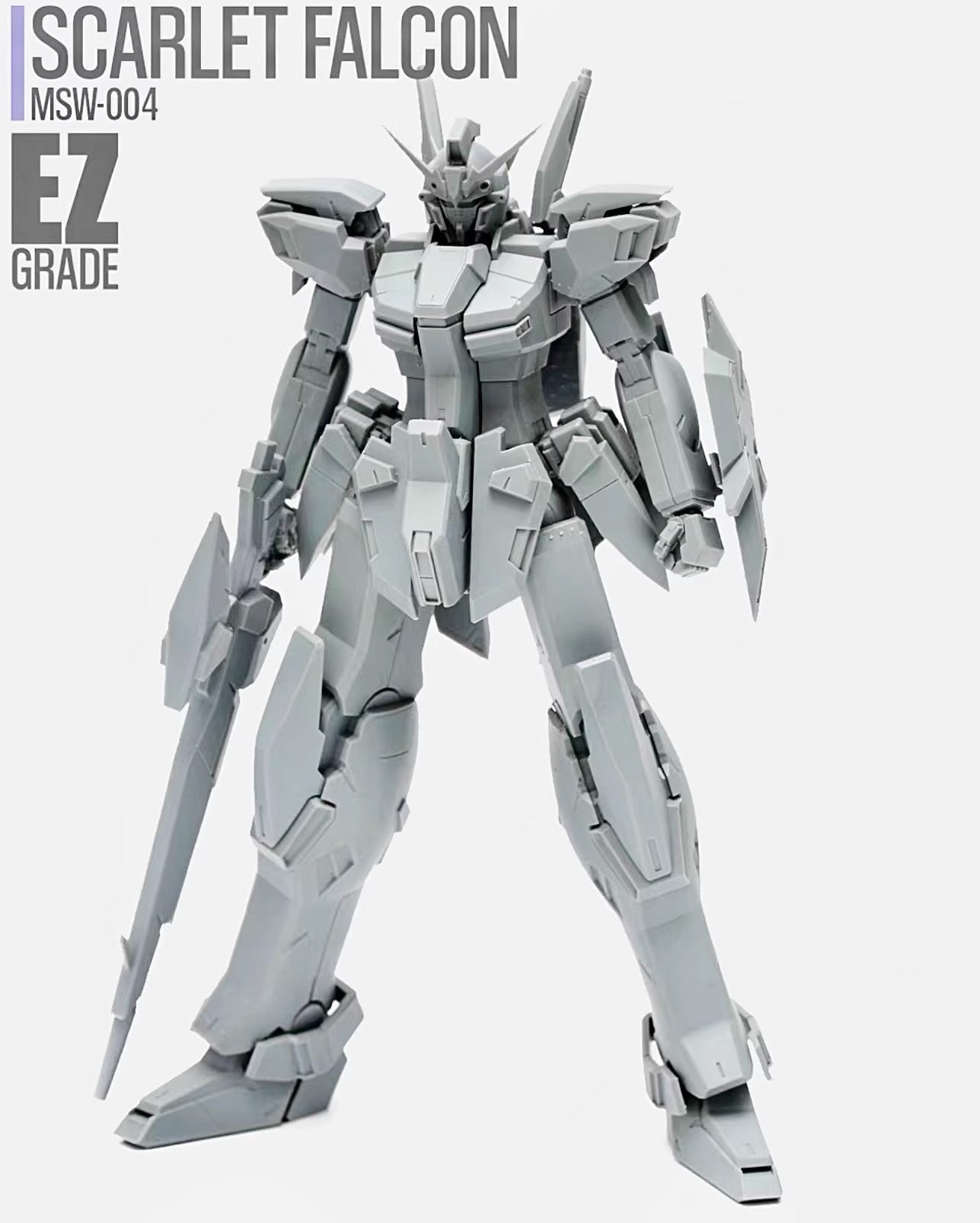 Gundam Scarlet Falcon 1/100 3D Stl Files, 3D Printable Statue Design with Assembly Instruction