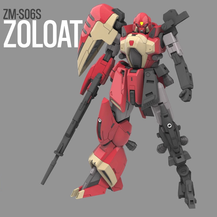 Red and gray robot model with 'Zoloat' branding on a gray background